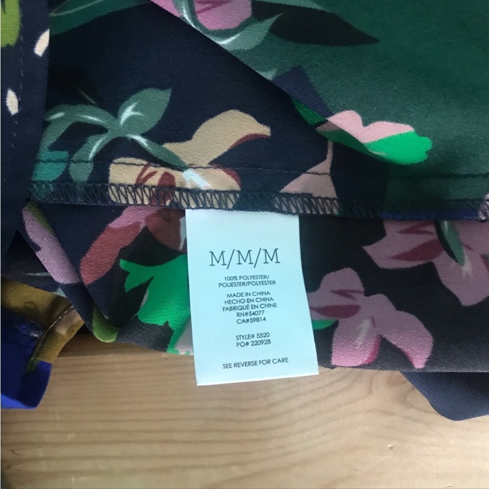 CAbi Bronco Floral Patchwork Button Up Shirt M - image 4